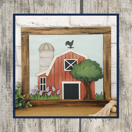 Spring Barn Scene