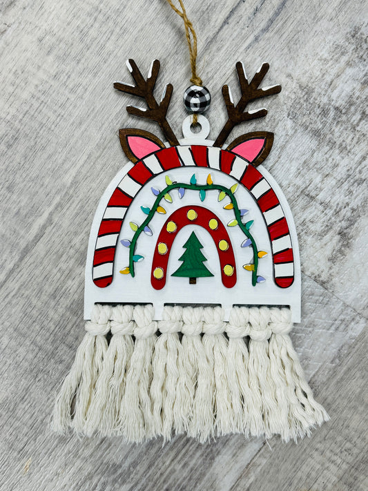 Reindeer Macrame Charm