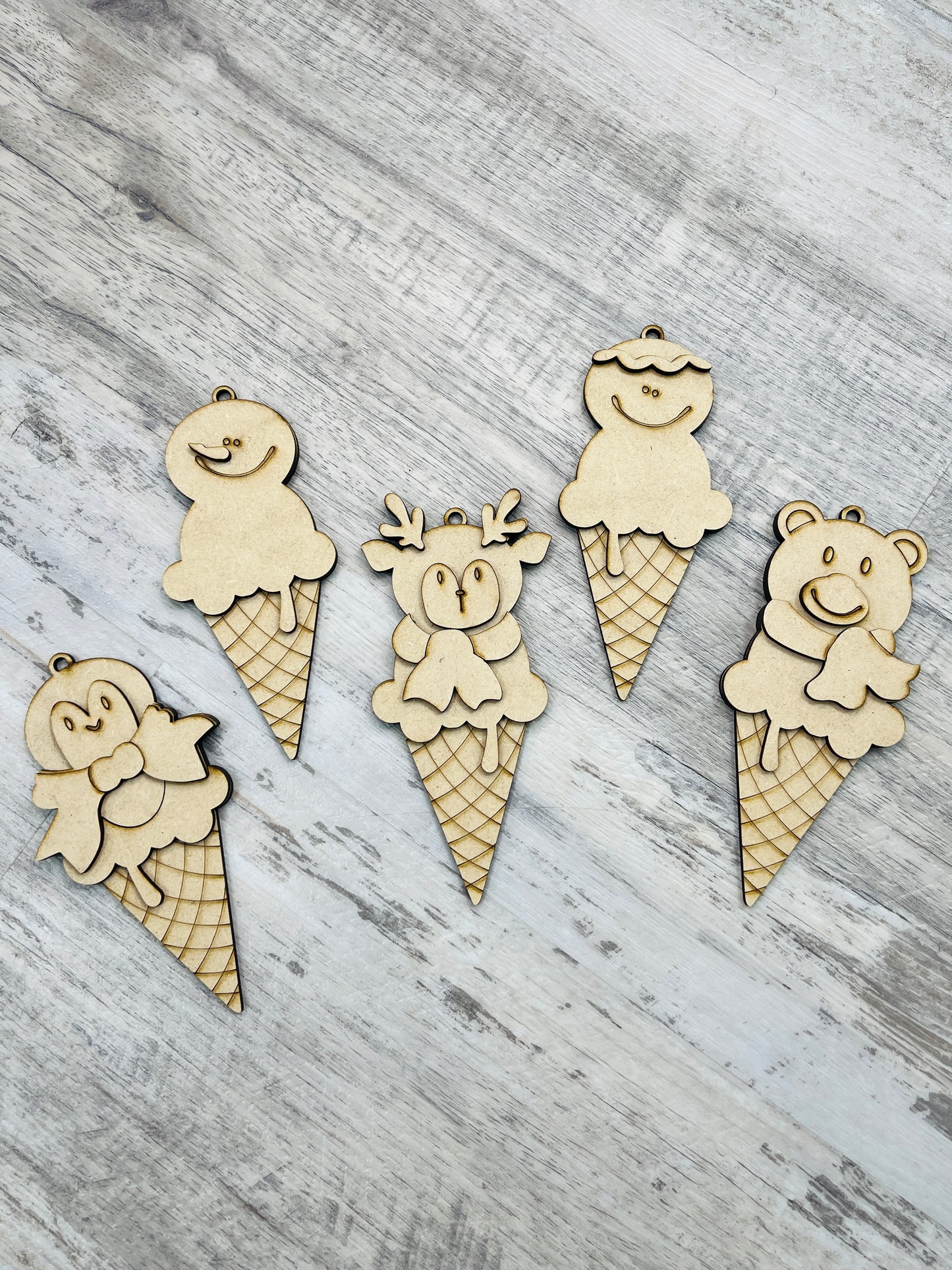 Ice Cream ornament set