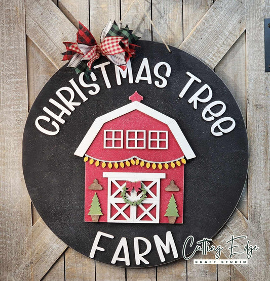 Christmas Tree Farm door-hanger